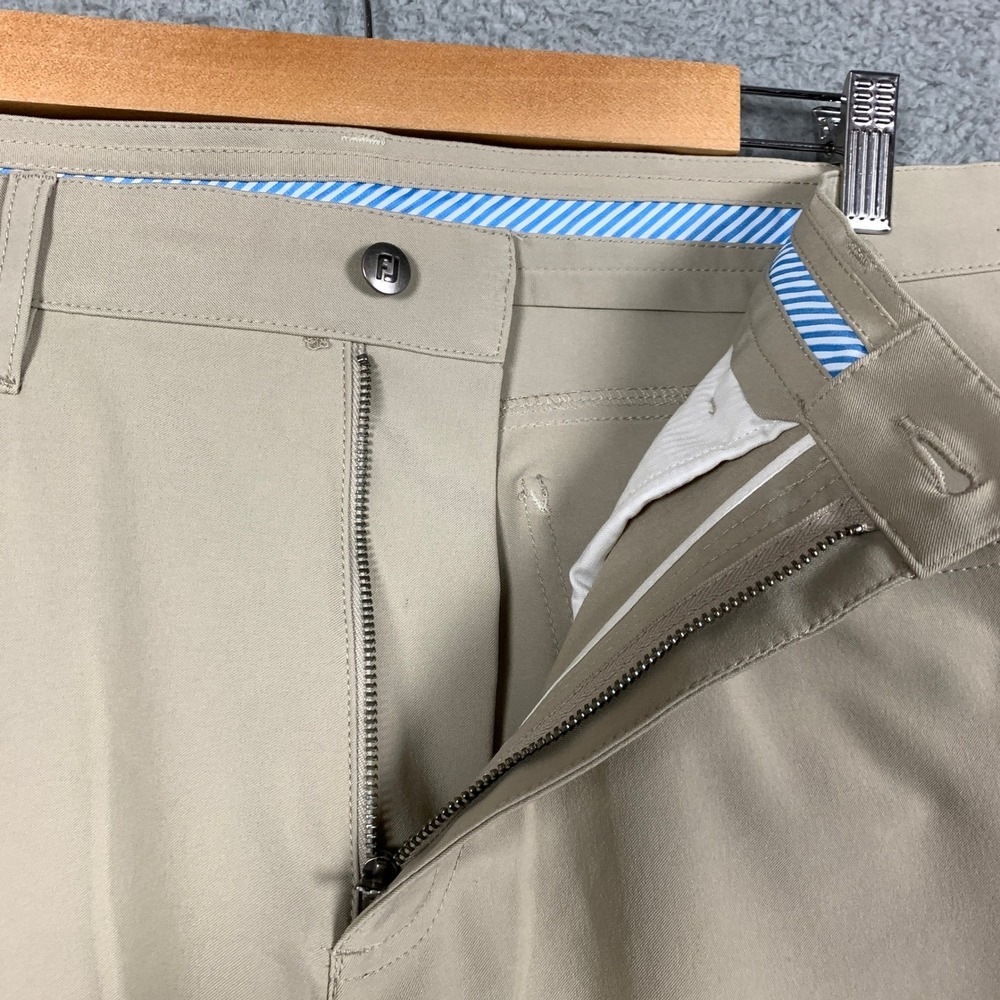 FootJoy Golf Pants Men's 35 x 32 Tan‎ Khaki Stretch Athletic Fit Performance - Picture 7 of 11